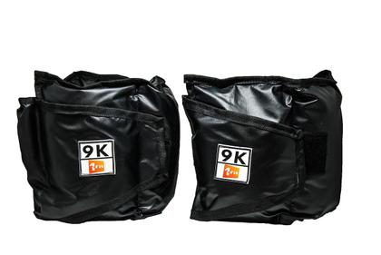 Imagem de Kit Colchonete Preto + Par de Caneleira  9kgs  + 5 Mini Band Elástico para Exercícios + Corda de Pular Ajustável