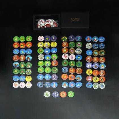 Imagem de Kit Coleção 100 Tazos Pokémon 2 Geração Anos 2000 Cheetos