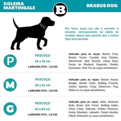 Imagem de Kit Coleira Martingale Brabus Dog Cinza e Preta + Guia