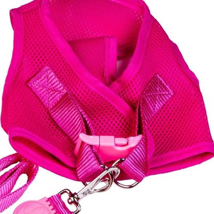 Imagem de Kit Colete Aerado Com tiras aderentes E Boné Aerado Rosa P - Pet