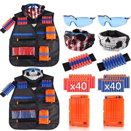 Imagem de Kit Colete Macio Infantil para Nerf N-Strike Elite - Suporte para Brincadeiras ao Ar Livre