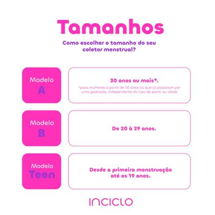Imagem de Kit coletor menstrual inciclo modelo a ou b  mais  copo esterilizador