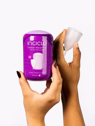 Imagem de Kit coletor menstrual inciclo modelo a ou b  mais  copo esterilizador