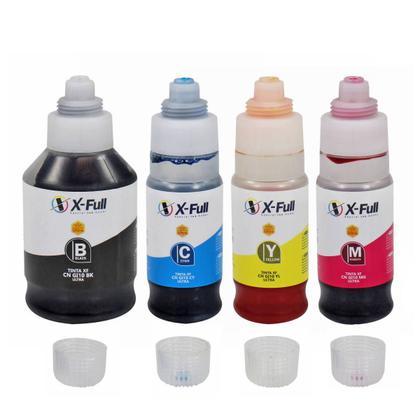 Imagem de Kit Colorido Tinta X-Full Compatível para GI10 GI11 Corante para GM2010 GM2050 G5010 G5070 G6020 G2160 G3160
