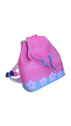 Imagem de Kit com 01 Bolsa e 01 Mochila Infantil Estampa Flores com Strass - Estilo e Diversão!