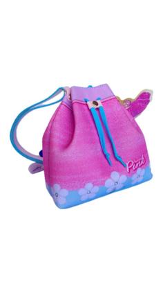 Imagem de Kit com 01 Bolsa e 01 Mochila Infantil Estampa Flores com Strass - Estilo e Diversão!
