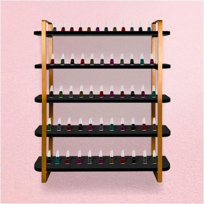 Imagem de kit com 02 Nicho Expositor Arusi 100 Esmaltes 5 Prateleiras