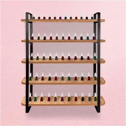 Imagem de kit com 02 Nicho Expositor Arusi 100 Esmaltes 5 Prateleiras