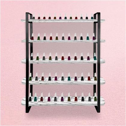 Imagem de kit com 02 Nicho Expositor Arusi 100 Esmaltes 5 Prateleiras