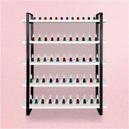 Imagem de kit com 02 Nicho Expositor Arusi 100 Esmaltes 5 Prateleiras