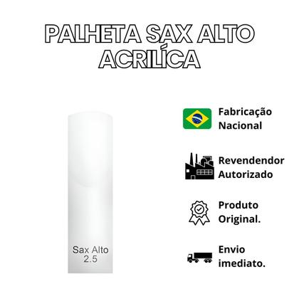 Imagem de Kit Com 02 Palhetas Acrilica Para Sax Alto Free Sax's N 2.5