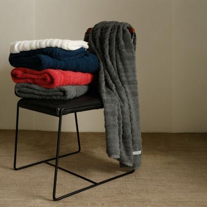 Imagem de Kit Com 02 Toalha de Banho Grande e Grossa - Loft - Cinza/Branca - 72x140cm- (Volume extra) LMpeter