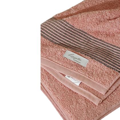 Imagem de Kit Com 02 Toalha De Banho Pêssego/Branca - Gigante / Banhão - Tomie - 78x160cm- LMpeter