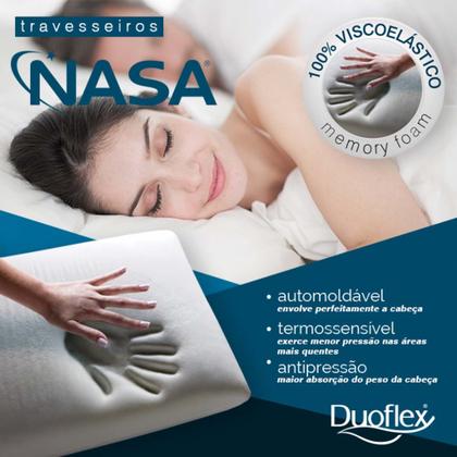 Imagem de Kit Com 02 Travesseiros Nasa Viscoelástico Duoflex Original