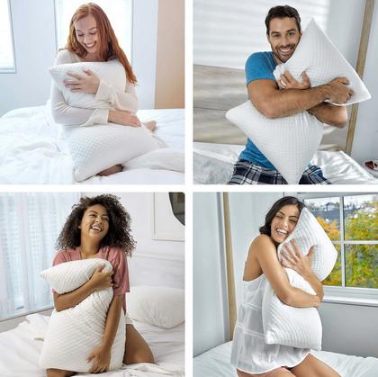 Imagem de Kit com 02 Travesseiros Regulagem de Altura - 70cm x 50cm - Travesseiro Matelado