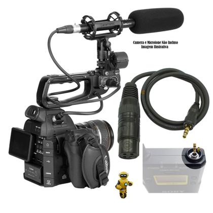 Imagem de Kit Com 03 Cabos Montado P2 Com Rosca Com Femea de Linha 1M Cada Broadcast
