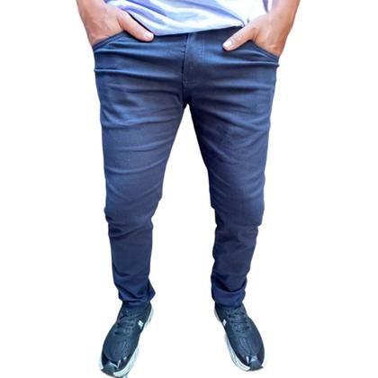 Imagem de Kit com 03 calças masculinas jeans e sarja com elastano algodão modelos slim