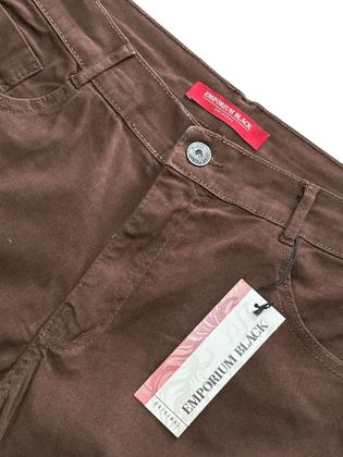 Imagem de Kit com 03 calças masculinas jeans e sarja com elastano algodão modelos slim