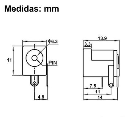 Imagem de Kit Com 03 Conectores Dc Jack P4 Fêmea 2,1mm Para Placa Pci