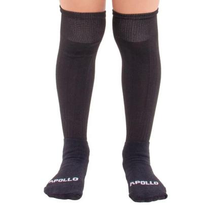 Imagem de Kit Com 03 Pares de Meião De Futebol Preto Infantil Bebe Crianca 28 AO 34 Em Algodão Atoalhado