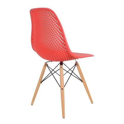 Imagem de Kit com 04 Cadeiras De Jantar Eames Colmeia Vermelha