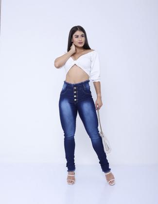 Imagem de kit Com 04 Calças jeans Feminina Skynni Cós Alto