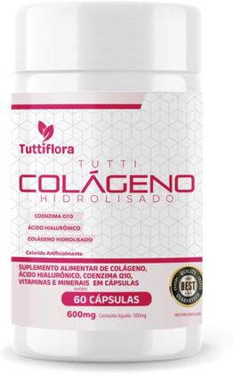 Imagem de Kit Com 04 - Colágeno Hidrolisado + Ácido Hialurônico + Q10 + Biotina + Vit 60 Caps 600mg TuttiFlora