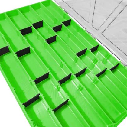 Imagem de Kit com 04 Estojos para Iscas EP Fishing Colors (Verde, 22 divisórias)