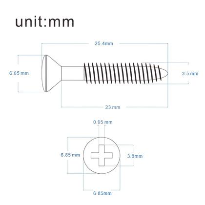 Imagem de Kit Com 04 Parafusos Fixos Para Ponte De Guitarra Telecaster