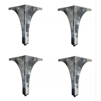 Imagem de Kit Com 04 Pés Curve De Alumínio 20cm Para Sofá, Poltrona Pronta Entrega