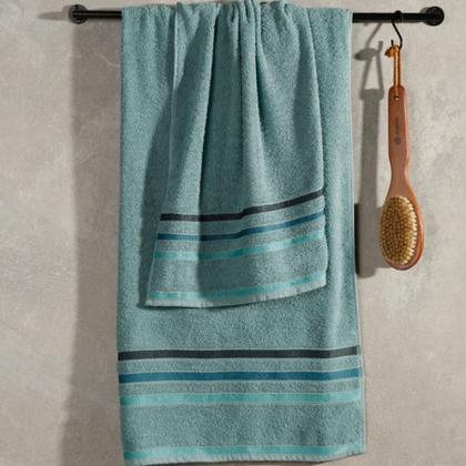 Imagem de Kit Com 04 Toalhas De Banho -Azul Claro/Roxo/Cinza/Azul Escuro- Porti Maxx - 72x130cm - LMpeter