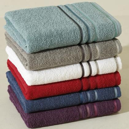 Imagem de Kit Com 04 Toalhas De Banho -Azul Claro/Roxo/Cinza/Azul Escuro- Porti Maxx - 72x130cm - LMpeter