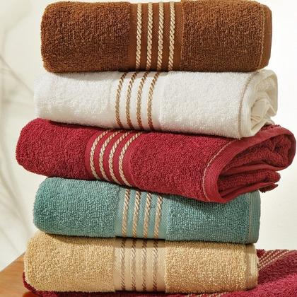 Imagem de Kit Com 04 Toalhas De Banho Gigante / Banhão Quasar - Rubi/Âmbar/Branca/Rosa- 72x150cm - LMpeter