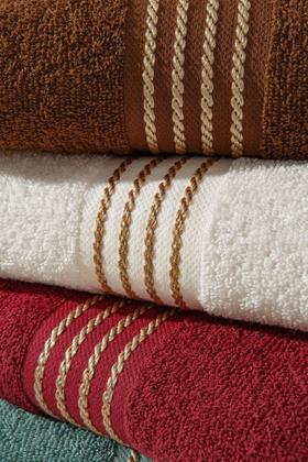 Imagem de Kit Com 04 Toalhas De Banho Gigante / Banhão Quasar - Rubi/Âmbar/Branca/Rosa- 72x150cm - LMpeter