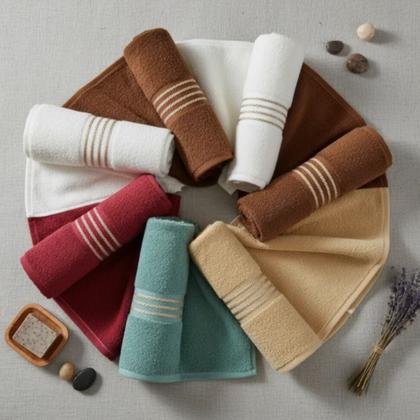 Imagem de Kit Com 04 Toalhas De Banho Gigante Banhão Quasar Vinho Azul Rosa Âmbar 72x150cm LMpeter