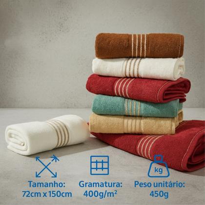 Imagem de Kit Com 04 Toalhas De Banho Gigante Banhão Quasar Vinho Azul Rosa Âmbar 72x150cm LMpeter