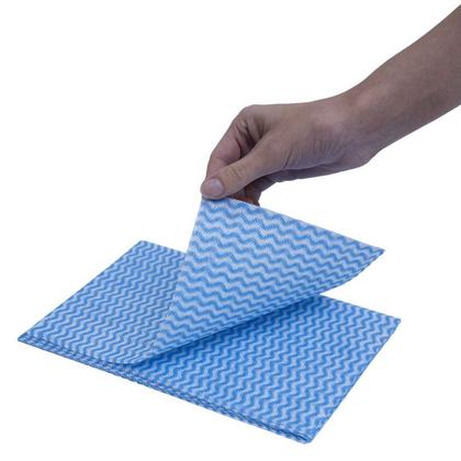 Imagem de Kit com 05 Panos Multiuso Simplo Azul e Branco 30x50cm - Oikos