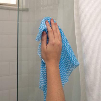 Imagem de Kit com 05 Panos Multiuso Simplo Azul e Branco 30x50cm - Oikos