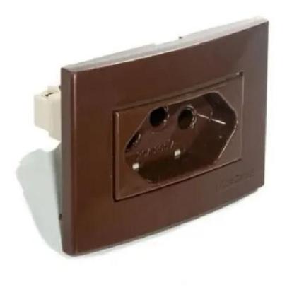 Imagem de Kit Com 05 Tomada Para Moveis Margirius 2P+T Marrom 20A 250V