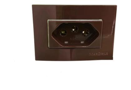 Imagem de Kit Com 05 Tomada Para Moveis Margirius 2P+T Marrom 20A 250V