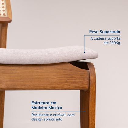 Imagem de Kit com 06 Cadeiras Madeira Maciça Estela CabeCasa MadeiraOriginals
