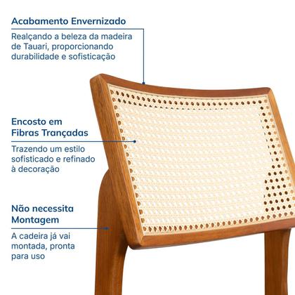 Imagem de Kit com 06 Cadeiras Madeira Maciça Estela CabeCasa MadeiraOriginals