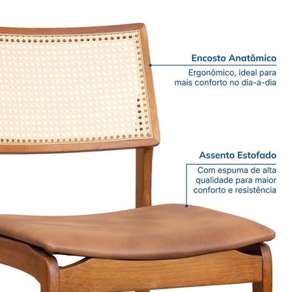 Imagem de Kit com 06 Cadeiras Madeira Maciça Estela CabeCasa MadeiraOriginals