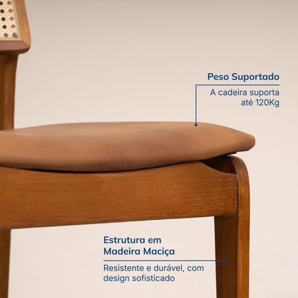 Imagem de Kit com 06 Cadeiras Madeira Maciça Estela CabeCasa MadeiraOriginals