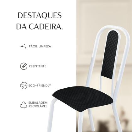 Imagem de Kit com 06 Cadeiras para de Sala de Jantar Fortaleza