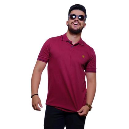 Imagem de Kit com 06 Camisas Gola Polo Tecido Fio 30.1 100% Algodão