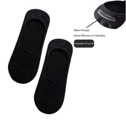 Imagem de Kit Com 06 Pares de Meia Sapatilha Feminina de Cores Variadas com Silicone Em Algodão OFERTA A PRONTA ENTREGA