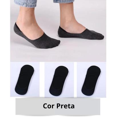 Imagem de Kit Com 06 Pares de Meia Sapatilha Feminina de Cores Variadas com Silicone Em Algodão OFERTA A PRONTA ENTREGA