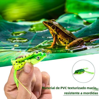 Imagem de Kit com 10/15 Iscas de Pesca Goture - Topwater Wobblers, Popping e Iscas Macias Tipo Sapo
