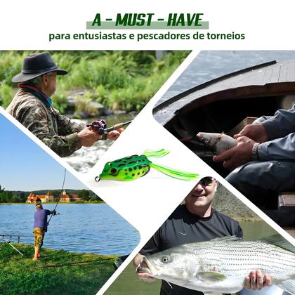 Imagem de Kit com 10/15 Iscas de Pesca Goture - Topwater Wobblers, Popping e Iscas Macias Tipo Sapo
